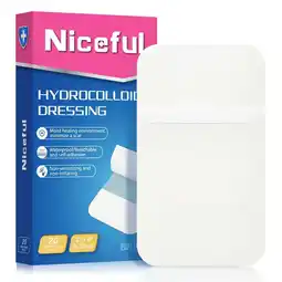 Walmart Niceful 20 Packs Hydrocolloid Bandages Waterproof 2x4 for Wounds offer