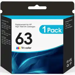 Walmart 63 Tri-color Ink Cartridge for HP 63 Ink Cartridge (1 Pack) offer