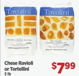 Gordon Food Services Tavolini Chese Ravioli or Tortellini offer