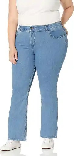 Walmart Riders by Lee Indigo Women's Plus Size Stretch No Gap Waist Bootcut Jean 20W M offer