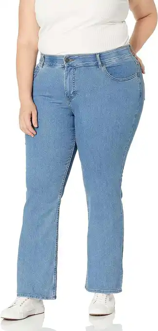 Walmart Riders by Lee Indigo Women's Plus Size Stretch No Gap Waist Bootcut Jean 20W M offer