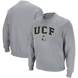 Walmart Men's Colosseum Heathered Gray UCF Knights Arch & Logo Tackle Twill Pullover Sweatshirt offer