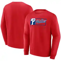 Walmart Men's Fanatics Red Philadelphia Phillies Focus Fleece Pullover Sweatshirt offer