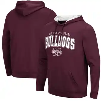 Walmart Men's Colosseum Maroon Mississippi State Bulldogs Resistance-Pullover Hoodie offer