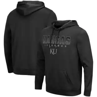 Walmart Men's Colosseum Black Kansas Jayhawks Blackout 3.0 Pullover Hoodie offer