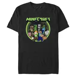 Walmart Men's Minecraft Heroes and Mobs Graphic Tee Black X Large offer