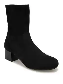 Walmart Kenneth Cole Reaction Womens Road Stretch Faux Suede Block Heel Ankle Boots offer