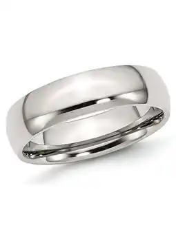 Walmart Mens Chisel 6mm Stainless Steel Wedding Band Ring offer