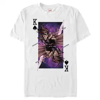 Walmart Men's Marvel X-Men Gambit Playing Card Graphic Tee White Large offer