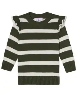 Walmart Classic Prep girls Caroline Anderson Stripe Sweater, 5, Green offer