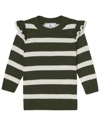 Walmart Classic Prep girls Caroline Anderson Stripe Sweater, 5, Green offer