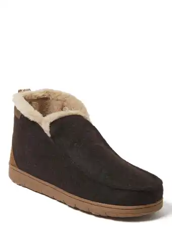 Walmart Dearfoms Cozy Comfort Men's Felt Moc Toe Boot Slippers offer