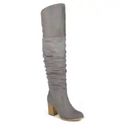 Walmart Journee Womens Kaison Extra Wide Calf Stacked Heel Over The Knee Boots offer