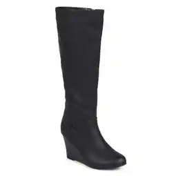 Walmart Journee Womens Langly Wide Calf Wedge Knee High Boots offer