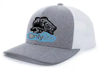 Walmart Heritage Pride Funny Parody Bass Fish Only Fins Mens Snapback Trucker Hat-Heather Grey/White offer