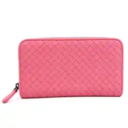 Walmart Pre-Owned Bottega Veneta Intrecciato Women's Leather Long Wallet (bi-fold) Pink (Good) offer