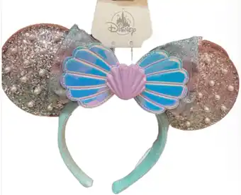 Walmart Disney Parks Little Mermaid Ariel Pearl Mickey Mouse Ears Bow Headband New W Tag offer