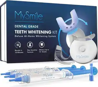 Walmart MySmile Teeth Whitening Kit with 5-LED Light, Non-Sensitive Teeth Whitening Gel,10 Min Remove Stains offer