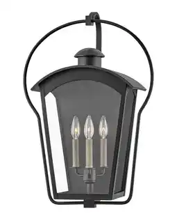 Walmart Hinkley Lighting 13303 Yale 3 Light 25 Tall Heritage Outdoor Wall Sconce - Black offer