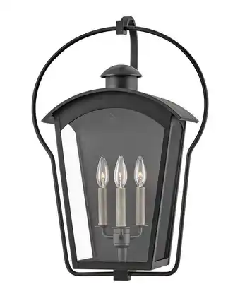 Walmart Hinkley Lighting 13303 Yale 3 Light 25 Tall Heritage Outdoor Wall Sconce - Black offer