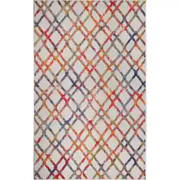 Walmart Superior Paxson Diamond Indoor/Outdoor Area Rug, 5' 2 x 7' 2, Cream offer