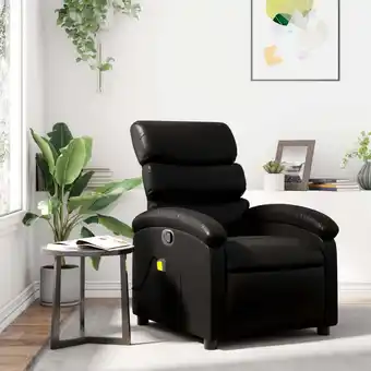 Walmart vidaXL Massage Recliner Chair Black Faux Leather offer