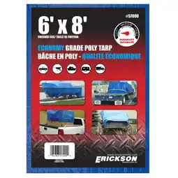 Walmart Erickson 6'x8' Blue Economy Poly Tarp offer