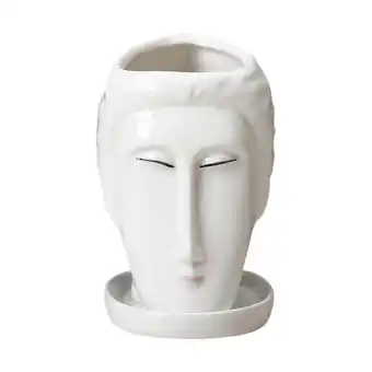 Walmart Ceramic Portrait Face Head Flower Planter Garden Plant Pot Art Flowerpot Desktop Boy offer