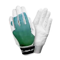 Walmart RIP-IT Girls Blister Control Softball Batting Gloves, Aqua Lime Ombre, Small offer