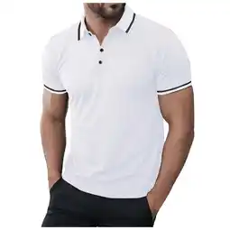 Walmart HCNTES Men's Golf Polo Shirts Short Sleeve Moisture Wicking Golf Shirts for Men,L White offer