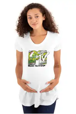 Walmart Cool Retro MTV Sneaker Print Logo Women's Maternity T Shirt Tee Brisco Brands S offer