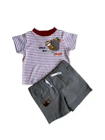 Walmart Quiltex Baby Boy & Toddler Boy Shirt and Shorts Set, 2-Piece, Sizes 0/3M-4T offer