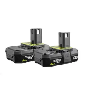 Walmart RYOBI P161 (P190 2 pack ) 18 volt ONE+ 2.0Ah Compact Lithium-Ion Battery offer