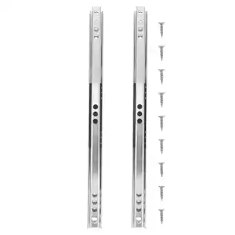 Walmart 2 Pcs Furniture Miniature Slide Track Heavy Duty Drawer Slides Handles Silver offer