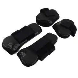 Walmart 2 Pairs Fetlock Boots for Horses Horse Boots Leg - PU Leather - Black offer