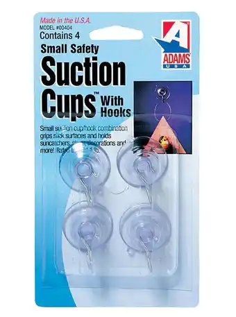 Walmart Adams Manuf. 7500-77-3040 5 Count 1.13 in. Suction Cup With Metal in.U in. Hook offer