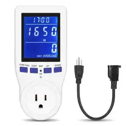 Walmart Electricity Usage Monitor Power Consumption Meter Plug Extension Cord Home Electrical Analyz offer