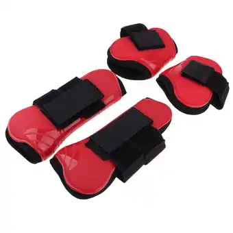 Walmart Horse Leg Boots Front Hind Leg Tendon Equestrian, PU Shell and High-Quality Neoprene - Red offer