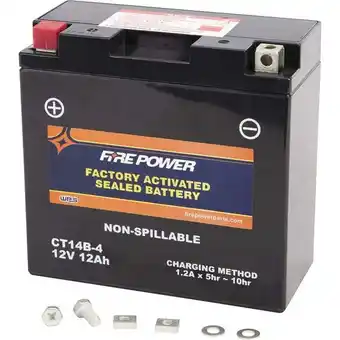 Walmart Fire Power Factory Activated Sealed Maintenance Free Battery - CT14B-4 offer