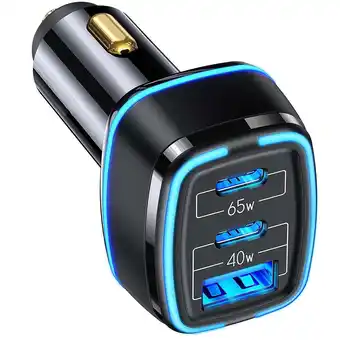 Walmart USB-C Car Charger 65W PD Fast Charging Triple Port Charger QC 0 Compatibility offer