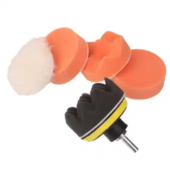 Walmart 5pcs 3 Buffing Pad Car Polishing Buffer + Drill Adapter Cleaning Assortment offer