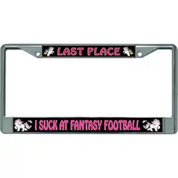 Walmart 212 Main LPO5859 6 x 12 in. I Suck at Fantasy Football No.4 Chrome License Plate Frame offer