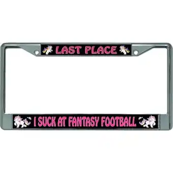 Walmart 212 Main LPO5859 6 x 12 in. I Suck at Fantasy Football No.4 Chrome License Plate Frame offer