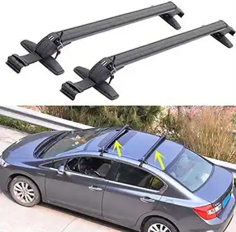 Walmart Mon Car Top Luggage Roof Rack Lockable Cross Bar Universal offer