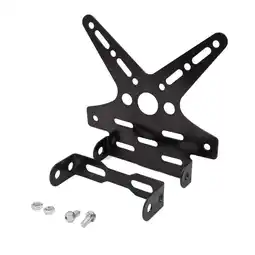 Walmart Unique Bargains Motorcycle Black Tail Type Adjustable License Plate Bracket Frame Stand offer