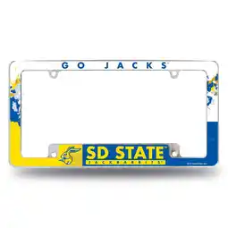 Walmart South Dakota State Jackrabbits Chrome Metal License Plate Frame with Bold Full Frame Design offer