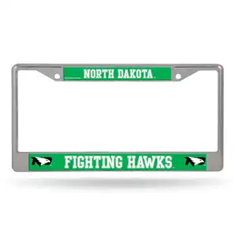 Walmart North Dakota Fighting Hawks Chrome Metal License Plate Frame offer