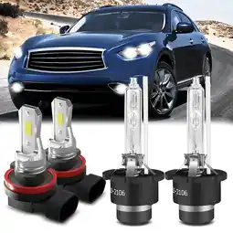 Walmart For Infiniti FX35 2006-2011 2012 HID Headlights Fog Light Bulbs LED Lamp offer