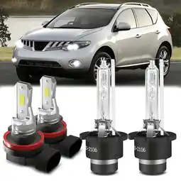 Walmart D2S HID Headlight Bulbs for Nissan Murano 2009 2010 2011 2012 2013 2014 H11 H8 Led Fog Lights 4pcs offer