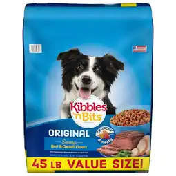 Walmart Kibbles 'n Bits Original Savory Beef & Chicken Flavors Dry Dog Food, 45 lb. Bag offer